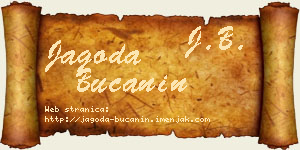Jagoda Bučanin vizit kartica